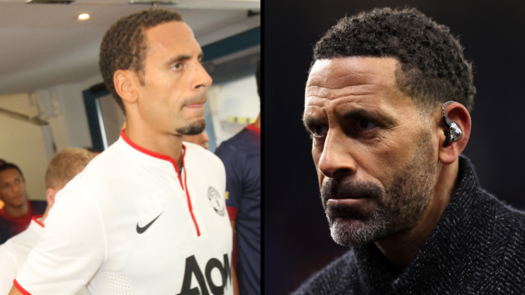 Rio Ferdinand pundit for TNT Sports television during the UEFA Champions League 2024/25 UEFA Champions League 2024/25 Round of 16 Second Leg match ...
