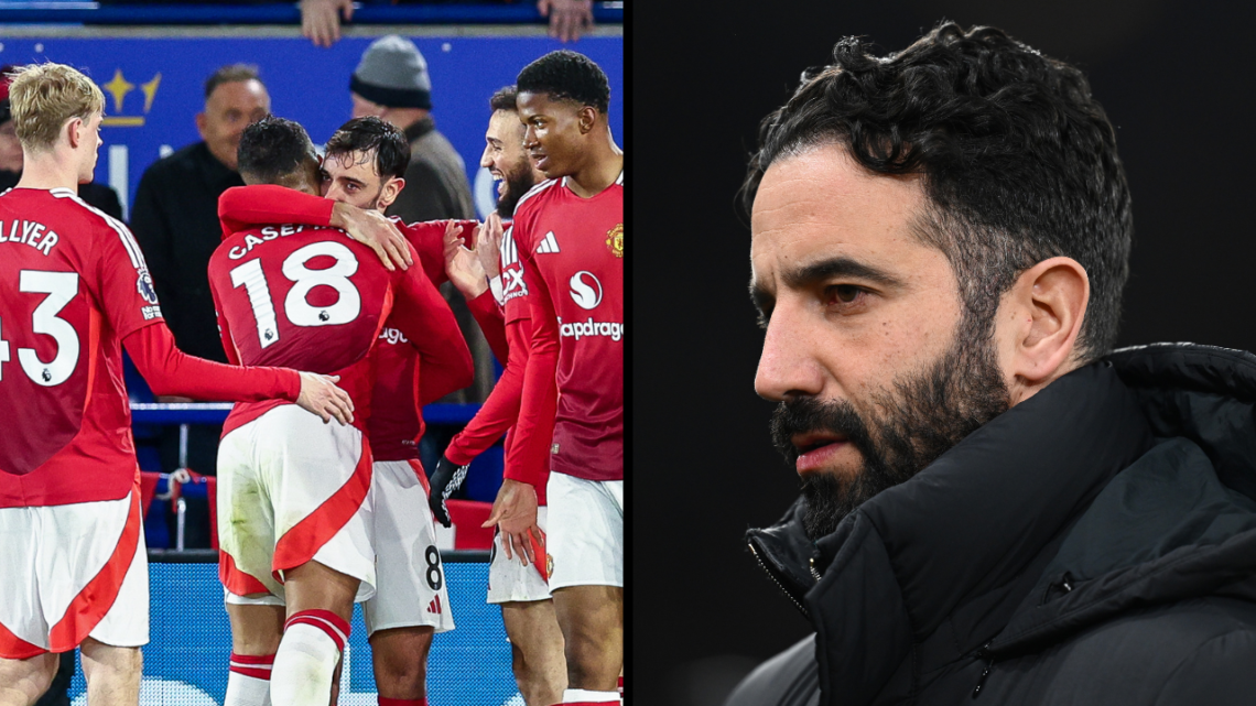 Manchester United manager Ruben Amorim during the UEFA Europa League 2024/25 Round of 16 Second Leg match between Manchester United and Real Socied...