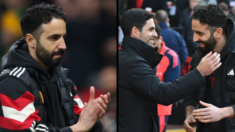 MANCHESTER, ENGLAND - MARCH 09: Ruben Amorim, head coach of Manchester United, during the Premier League match between Manchester United FC and Ars...