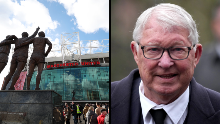 MANCHESTER, ENGLAND - FEBRUARY 11: Alex Ferguson arrives to attend the funeral of late Manchester United and Scotland footballer Denis Law on Febru...