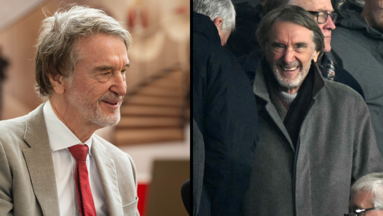 Co-owner Sir Jim Ratcliffe of Manchester United speaks at a launch event to announce Manchester United's plans to build a new world class stadium i...