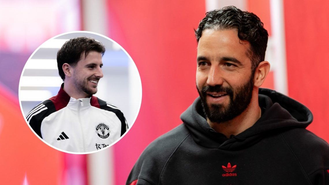 Manager Ruben Amorim of Manchester United arrives ahead of the Premier League match between Nottingham Forest FC and Manchester United FC. Inset, M...