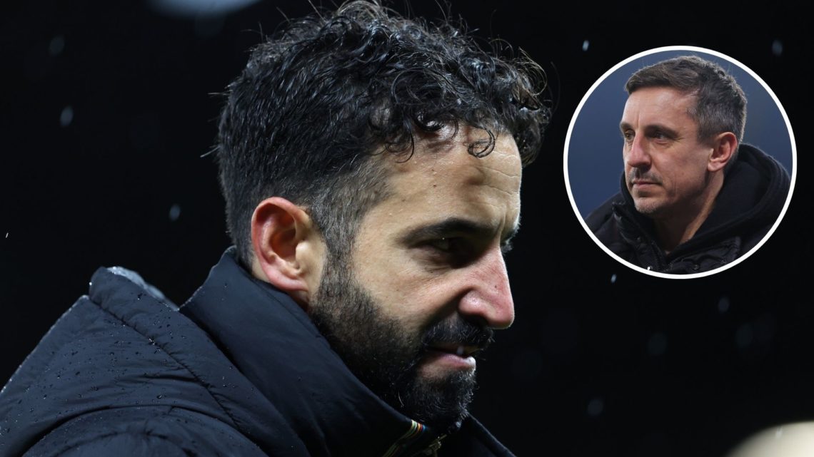 Ruben Amorim, Head Coach of Manchester United, looks dejected after defeat to Nottingham Forest during the Premier League match between Manchester ...