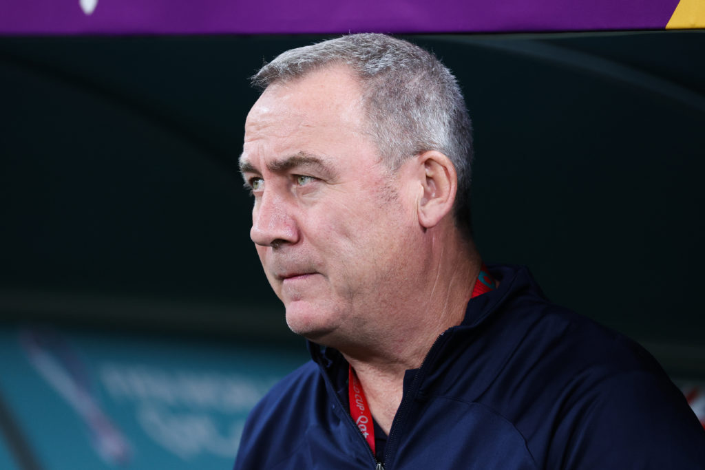 Rene Meulensteen in the Australia dugout