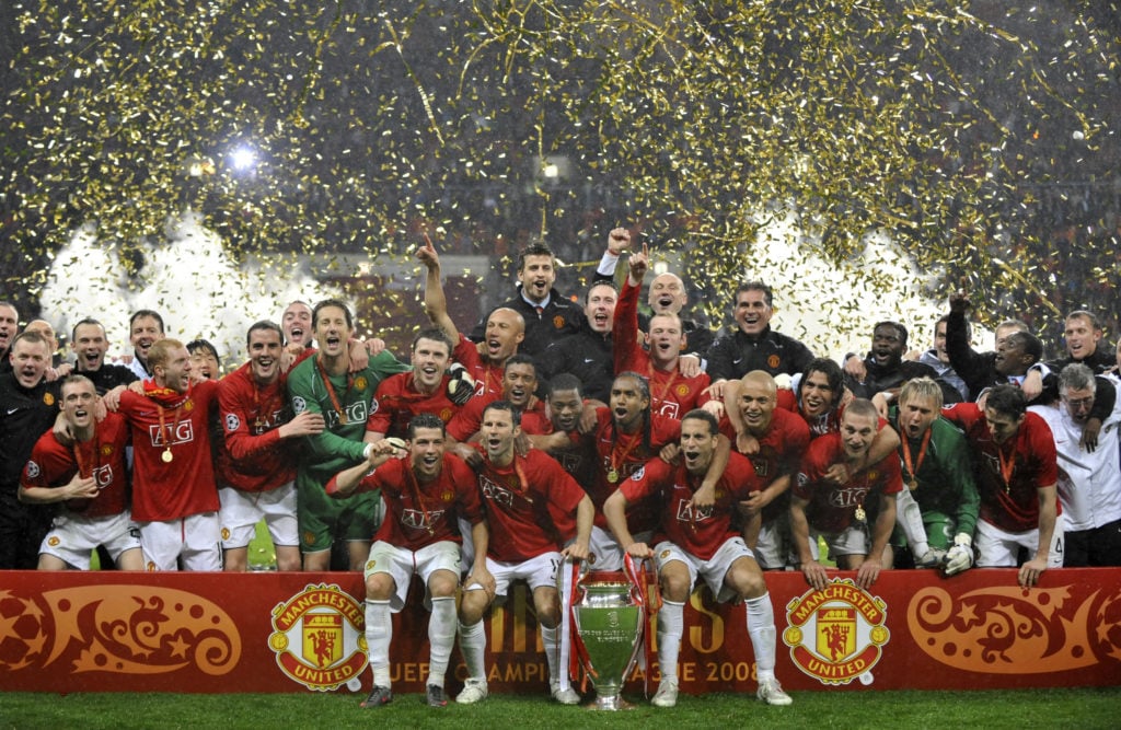 Manchester United winning the Champions League in 2008