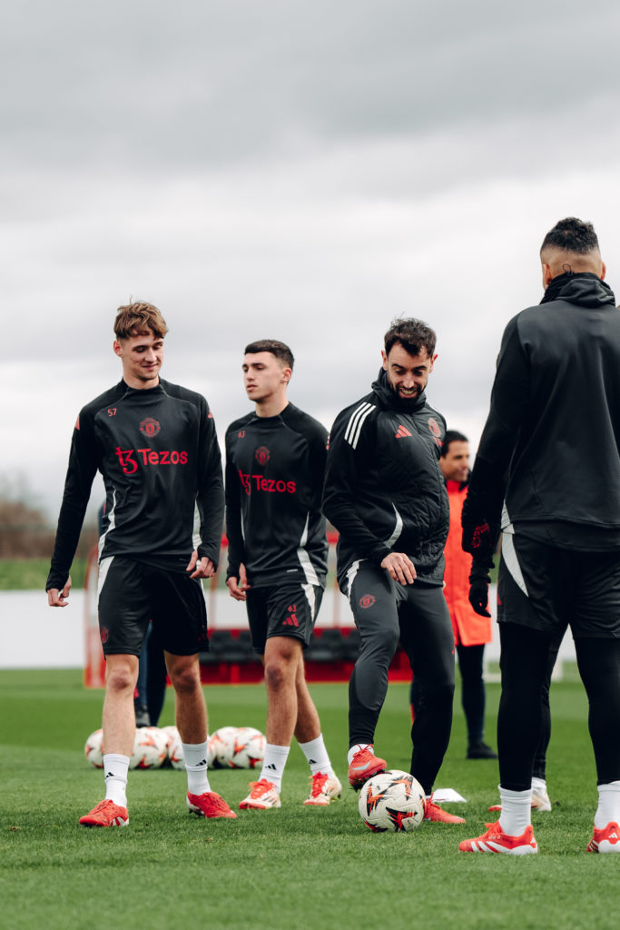 Manchester United Training Session And Press Conference - UEFA Europa League 2024/25 Round of 16 Second Leg