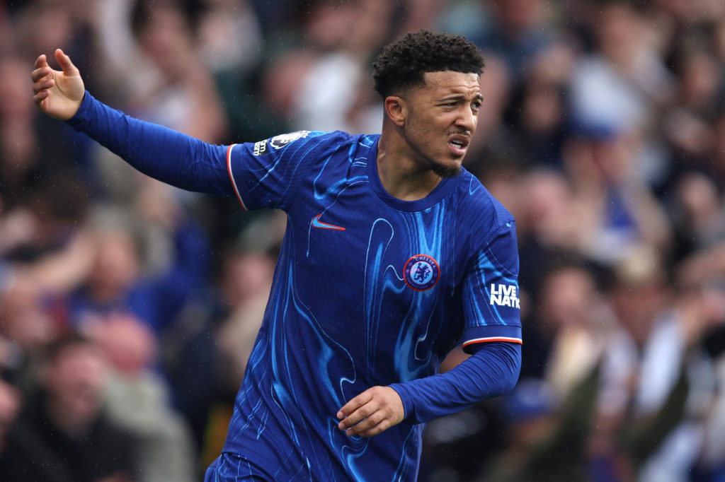 Jadon Sancho playing for Chelsea