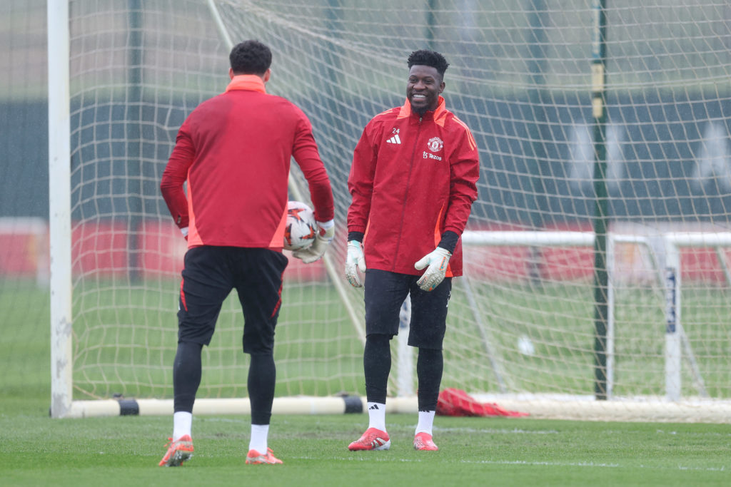 Manchester United Training Session And Press Conference - UEFA Europa League 2024/25 Quarter Final Second Leg