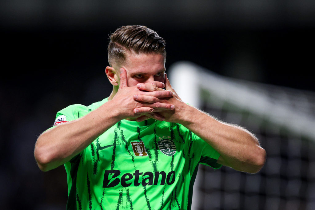 Sporting striker Viktor Gyokeres celebrates against Boavista.