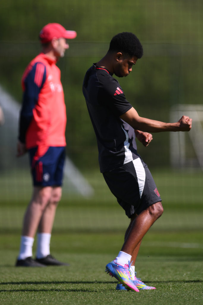 Manchester United Training Session And Press Conference - UEFA Europa League 2024/25 Semi Final First Leg