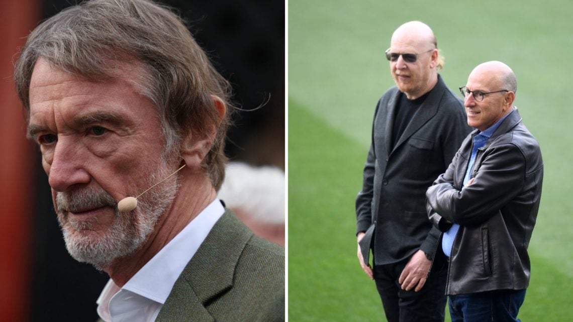 Avram Glazer, Owner of Manchester United looks on as they attend a training session ahead of their second leg in the UEFA Champions League Quarter ...