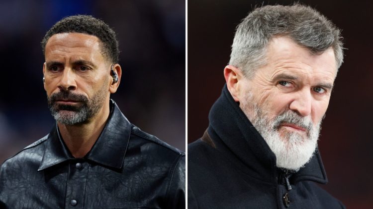 Rio Ferdinand, former professional footballer attendsthe UEFA Champions League 2024/25 League Knockout Play-off second leg match between Real Madri...