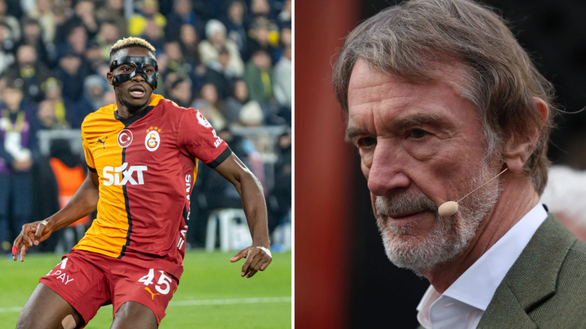 Split image of Galatasaray star Victor Osimhen and Manchester United co-owner Sir Jim Ratcliffe.