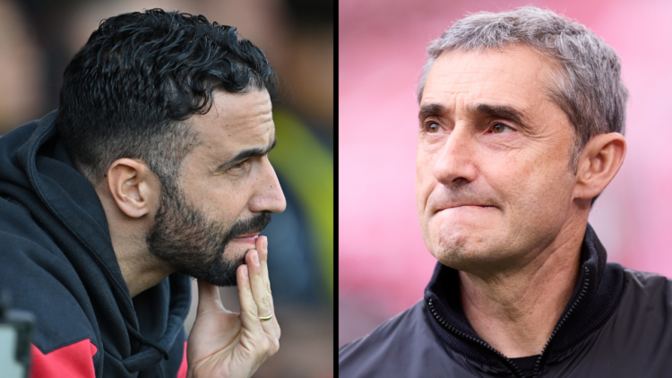 Ernesto Valverde head coach of Athletic Club looks on during the LaLiga EA Sports match between Athletic Club and UD Las Palmas at San Mames. Inser...