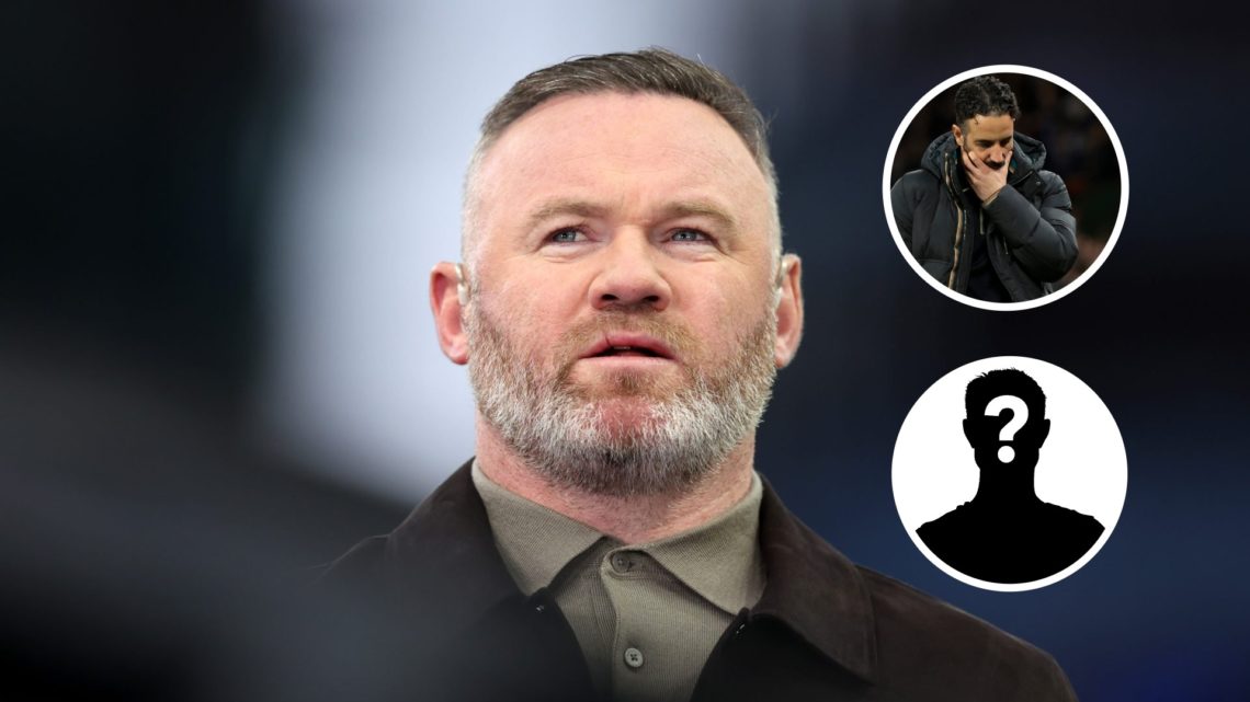 Wayne Rooney split image with Ruben Amorim and mystery player
