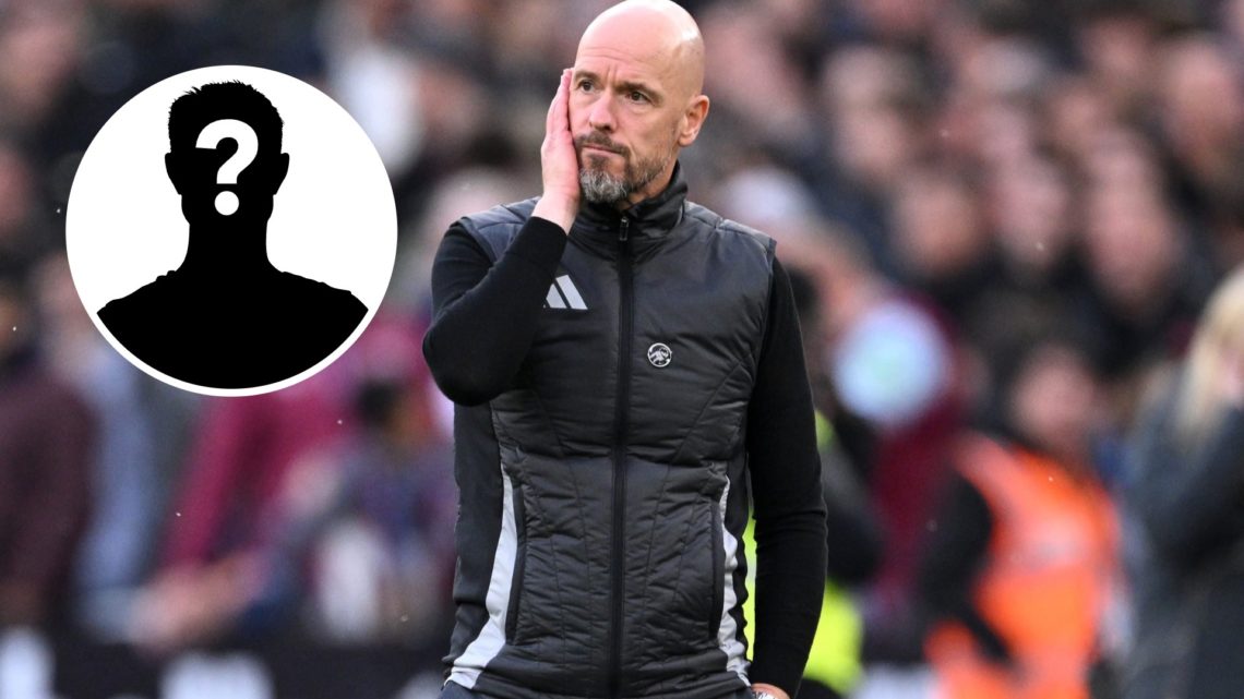 Erik ten Hag split image with mystery player