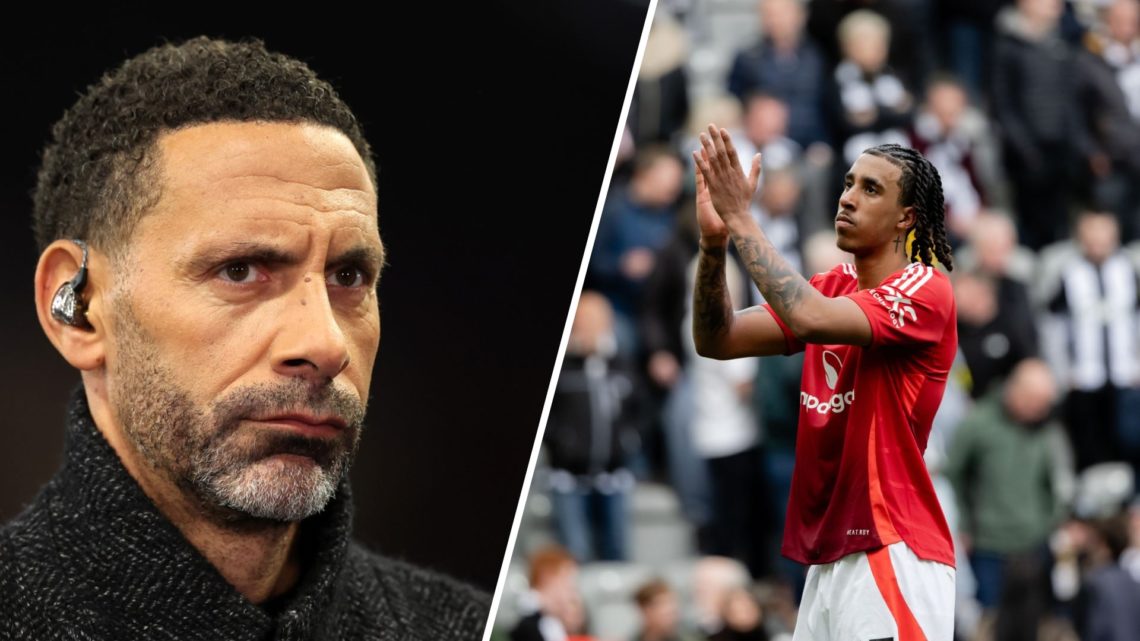 Pundit Rio Ferdinand and former Manchester United defender Leny Yoro.