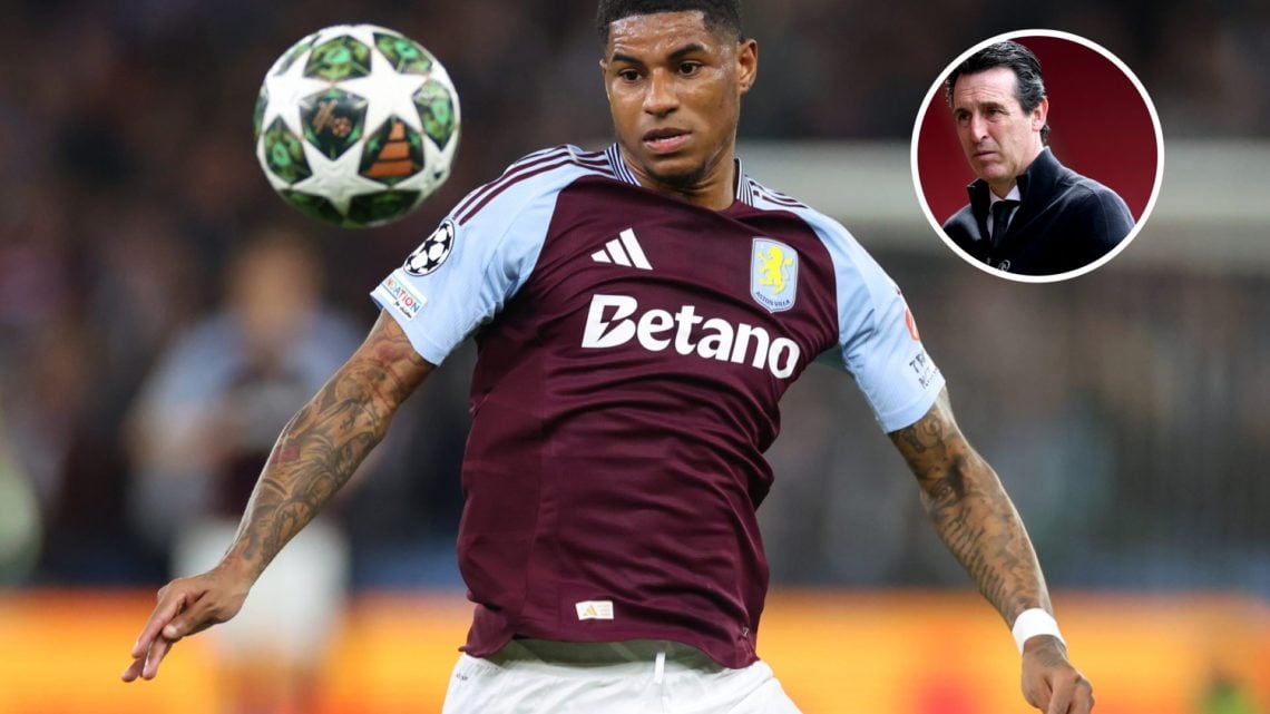 Marcus Rashford and Unai Emery split image