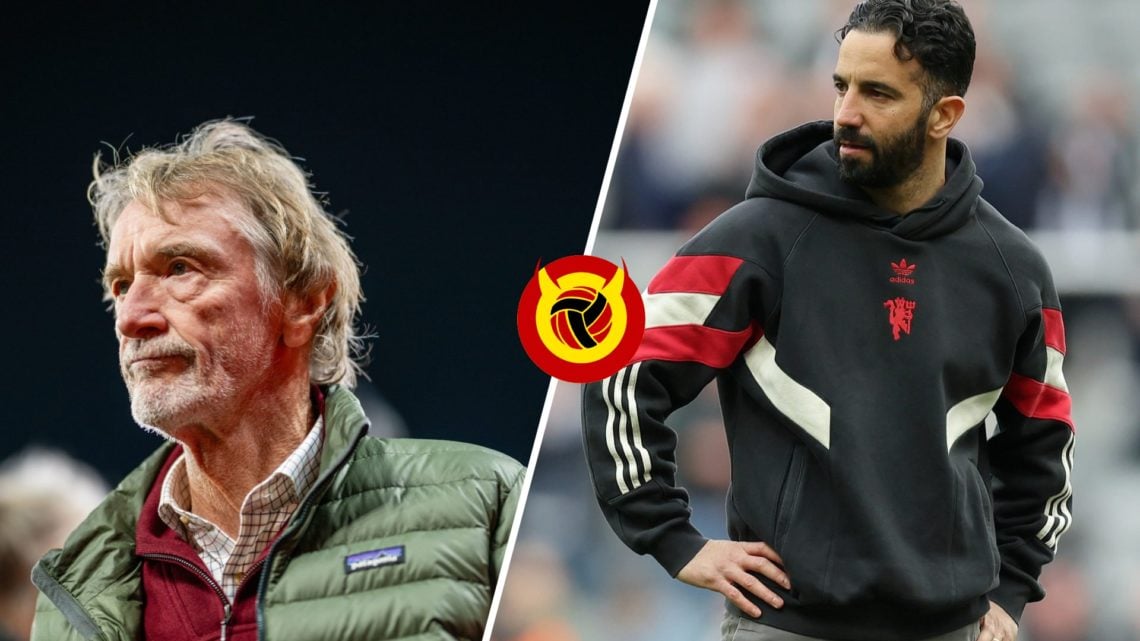Split image of Manchester United co-owner Sir Jim Ratcliffe and manager Ruben Amorim