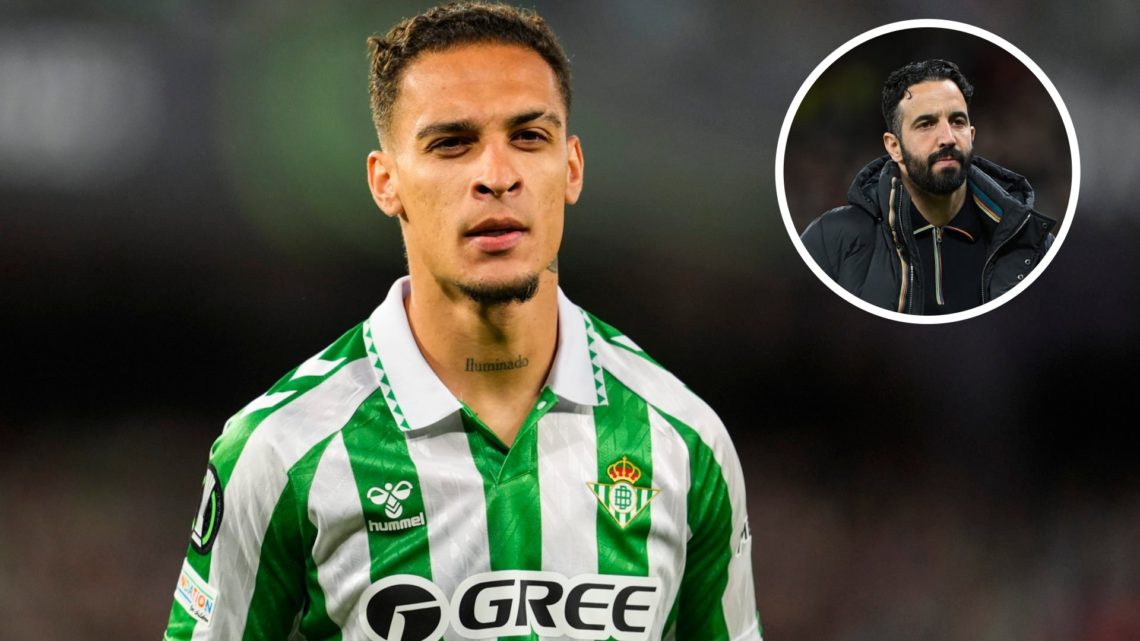 Antony in Real Betis jersey. Ruben Amorim Manchester United manager