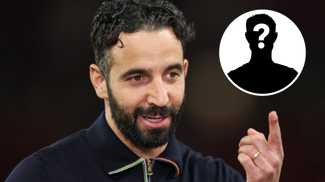 Ruben Amorim looking happy as Man Utd managet, mystery player silhoutte