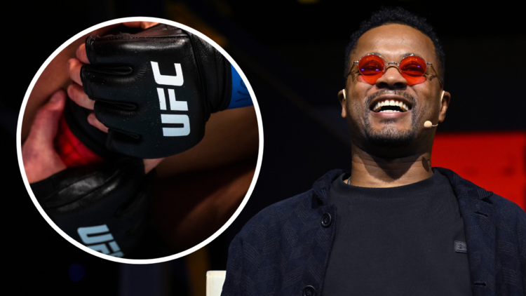 Patrice Evra, Professional Footballer & Investor, on Sports Trade Stage during day one of Web Summit 2023 at the Altice Arena. Insert: Detail view ...