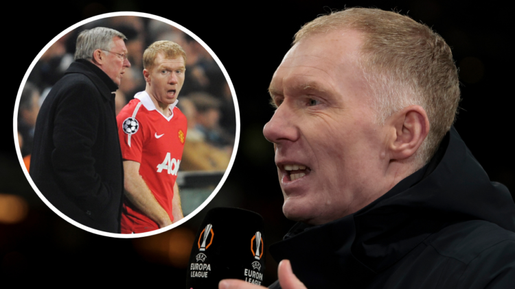 Paul Scholes comments for TNT Sports the UEFA Europa League 2024/25 Round of 16 Second Leg match between Manchester United (Man U) and Real Socieda...
