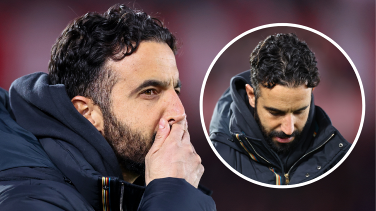 Ruben Amorim the head coach / manager of Manchester United during the Premier League match between Nottingham Forest FC and Manchester United FC at...