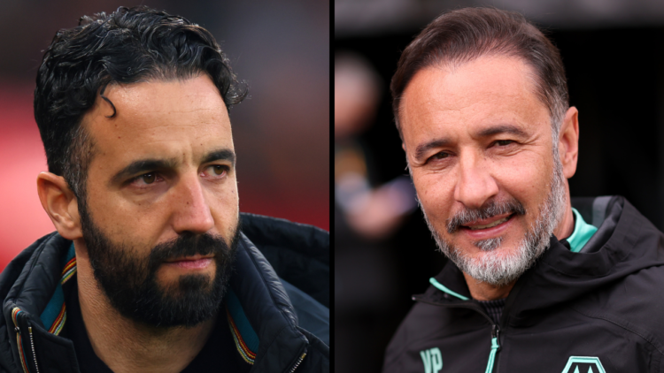 Ruben Amorim, Manager of Manchester United looks on during the UEFA Europa League 2024/25 Quarter Final Second Leg match between Manchester United ...