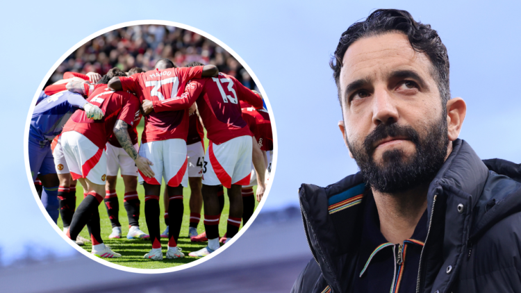 Manchester United manager Ruben Amorim looks on before the UEFA Europa League 2024/25 Quarter Final Second Leg match between Manchester United and ...