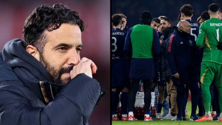 Ruben Amorim the head coach / manager of Manchester United during the Premier League match between Nottingham Forest FC and Manchester United FC at...