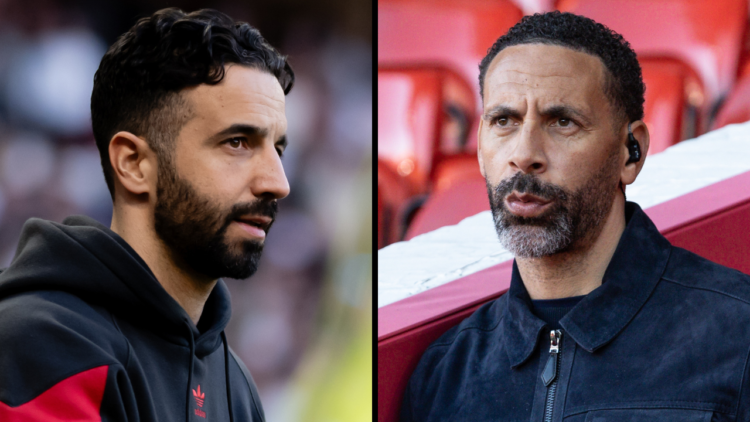 Former Manchester United player Rio Ferdinand on TV duties before the match during the Premier League match between Nottingham Forest FC and Manche...