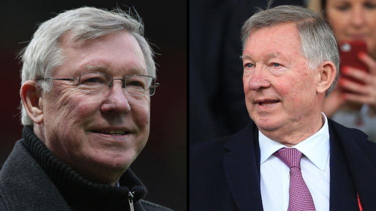 Former Man Utd manager Sir Alex Ferguson looks on prior to the Barclays Premier League match between Manchester United and Liverpool at Old Traffor...