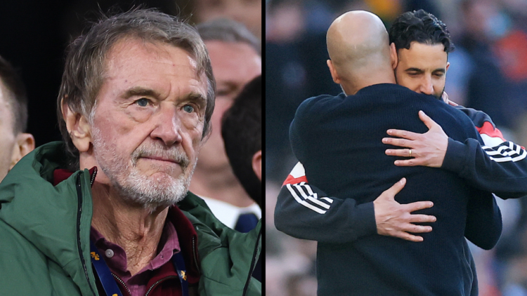 Sir Jim Ratcliffe, owner of Ineos and co-owner of Manchester United during the Premier League match between Manchester City FC and Manchester Unite...