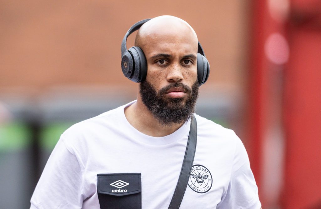 Manchester United target Bryan Mbeumo arriving at the stadium during the Premier League match between Nottingham Forest and Brentford at City Ground in 2025 in Nottingham.