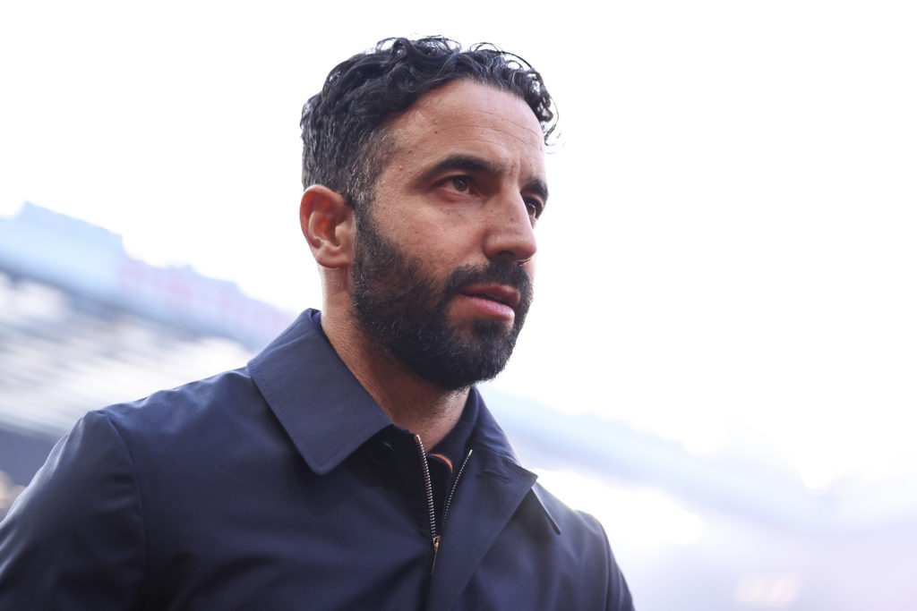 Manchester United head coach Ruben Amorim during the Europa League match between Manchester United and Athletic Club at Old Trafford in 2025 in Manchester, England.