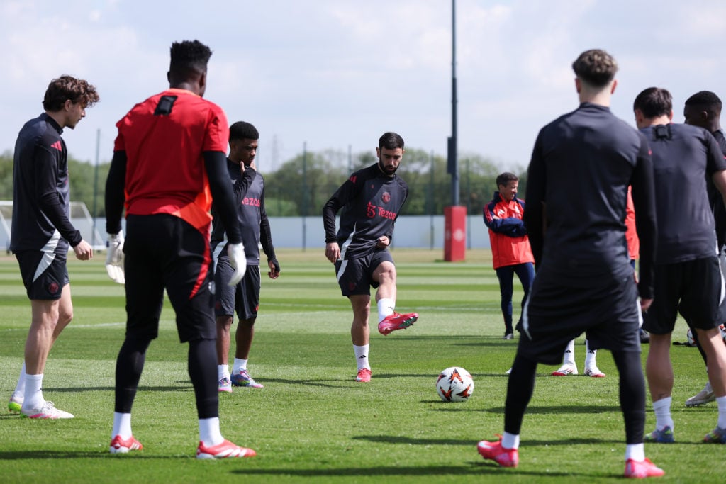 Manchester United Training Session And Press Conference - UEFA Europa League 2024/25 Semi Final Second Leg