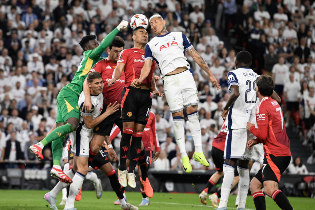 Andre Onana, Casemiro and Richarlison - FBL-EUR-C3-TOTTENHAM-MANCHESTER UTD - EUROPA LEAGUE FINAL