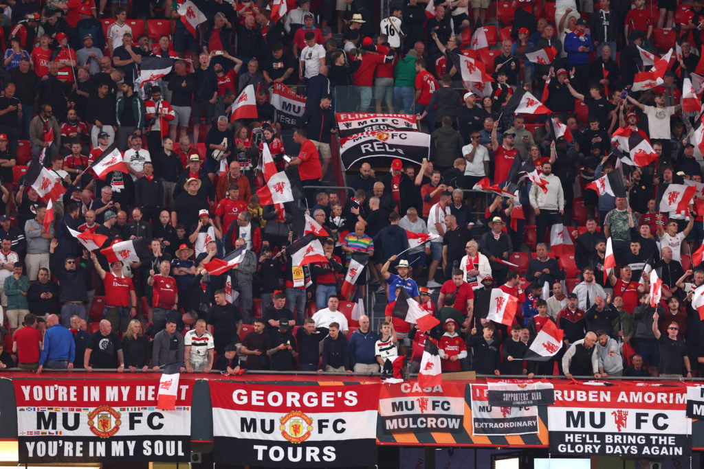 Manchester United fans at the Europa League final.