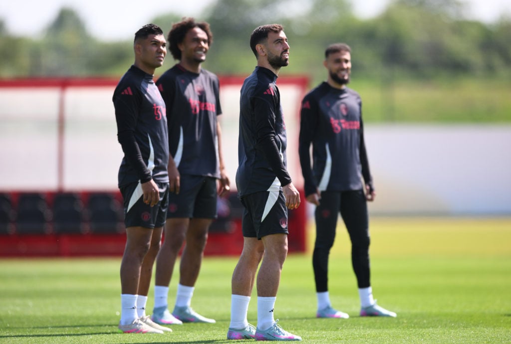 Manchester United Training Session And Press Conference - UEFA Europa League Final 2025