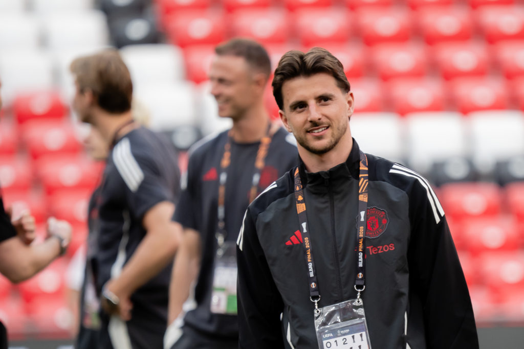 Mason Mount at San Mames ahead of Europa League final