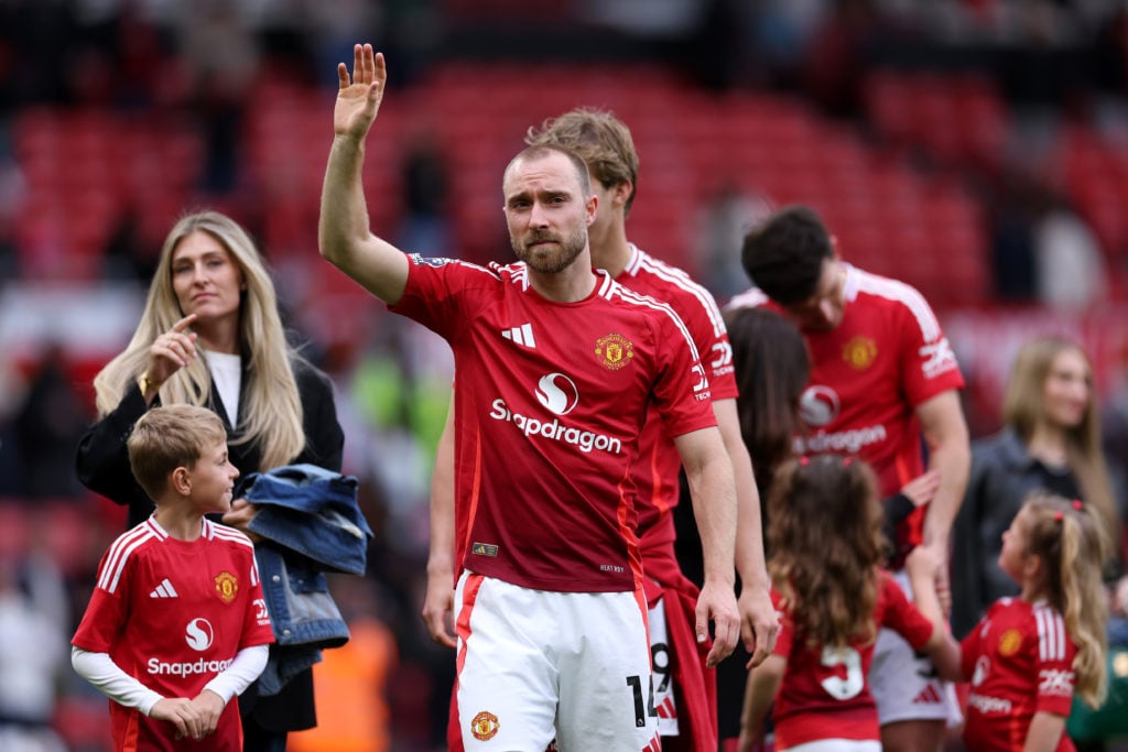 Christian Eriksen says goodbye to Manchester United