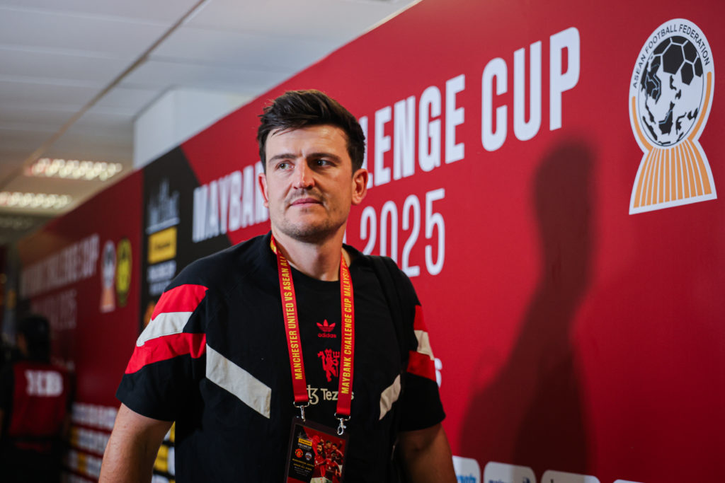 Harry Maguire arrives for Manchester United v ASEAN All Stars