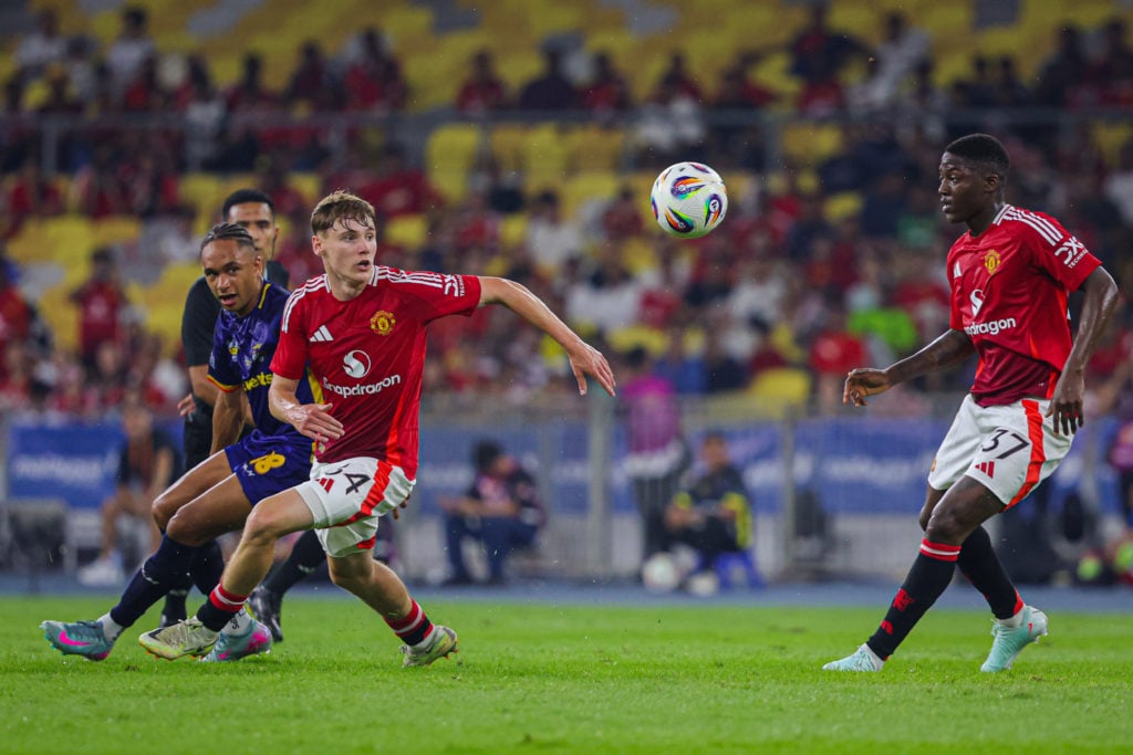 Jack Moorhouse playing for Manchester United in Asia