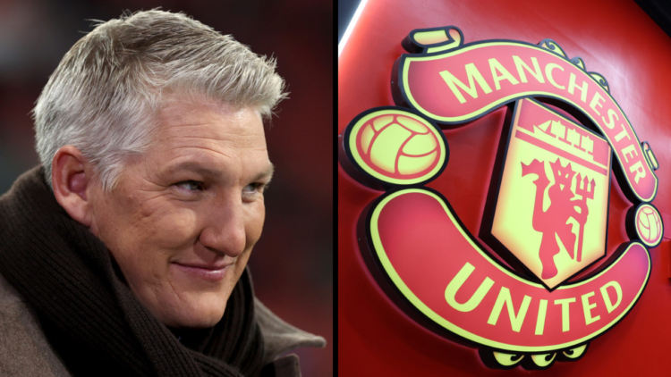 Former player and TV expert Bastian Schweinsteiger is seen prior to the DFB cup quarterfinal match between Bayer 04 Leverkusen and VfB Stuttgart at...
