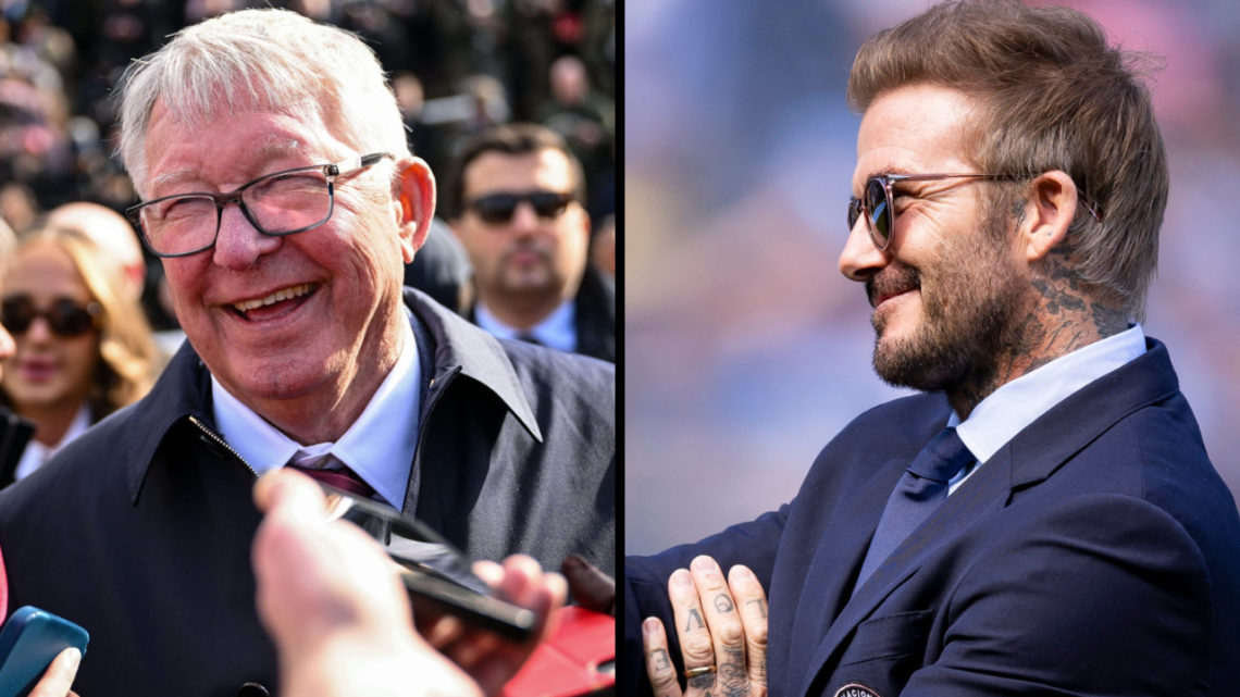 David Beckham president and co-owner of Inter Miami CF waves to fans before the Major League Soccer match between the New York City and Inter Miami...