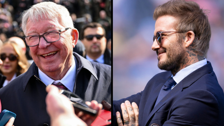 David Beckham president and co-owner of Inter Miami CF waves to fans before the Major League Soccer match between the New York City and Inter Miami...
