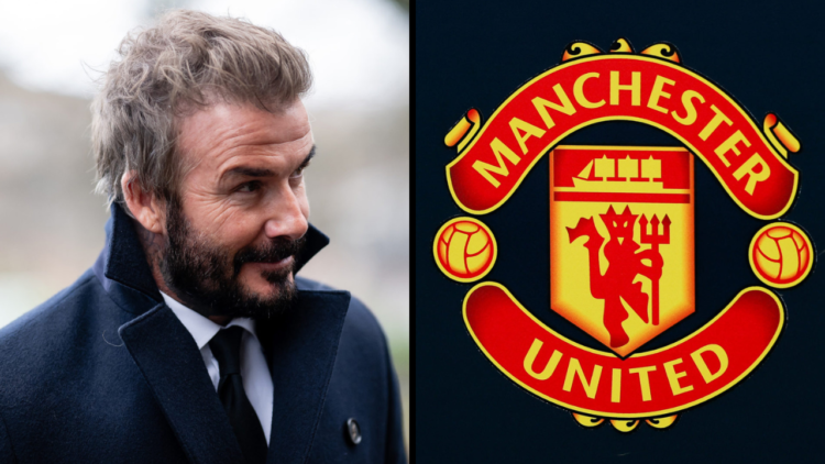 David Beckham, former Manchester United player attends the funeral of former Manchester United Receptionist Kath Phipps on January 06, 2025 in Manc...