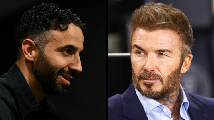 David Beckham, co-owner of Inter Miami CF, looks on prior to the CONCACAF Champions Cup 2025 Quarter-final second leg match between Inter Miami CF ...