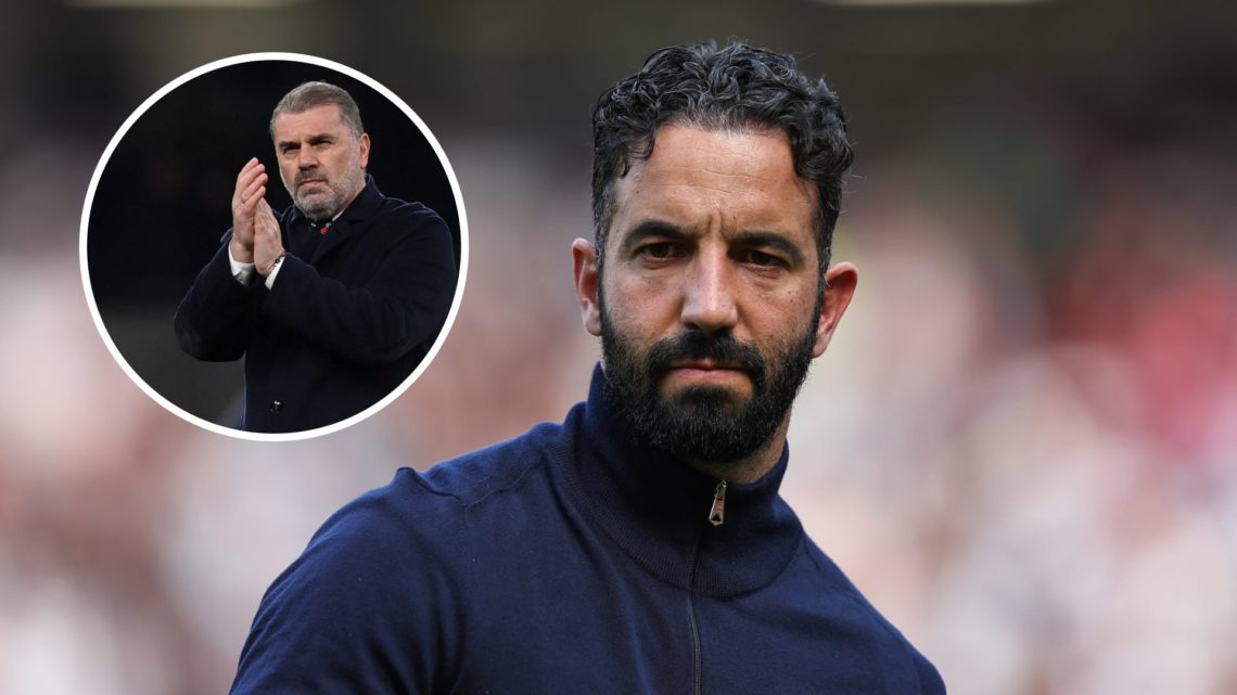 Ruben Amorim split image with Ange Postecoglou